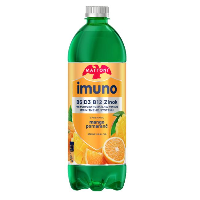 Minerálna voda MATTONI IMUNO jemne sýtená mango,pomaranč 6 x 0,7l