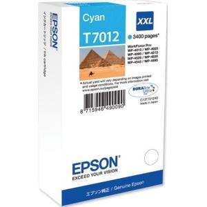 Atramentová náplň Epson T7012 cyan XXL C13T701240 pre WP4000/WP4500 (3.400 str.)