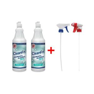 Pack dezinfekcií CleanFit na ruky (1l+1l Izopropyl + 2 rozprašovače)