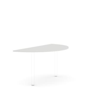 Doplnkový stôl bez nohy BASIC, 160x2,2x80cm, biela