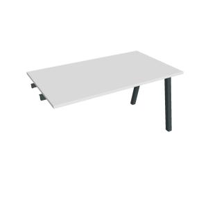 Rokovací stôl UNI A, k pozdĺ. reťazeniu, 140x75,5x80 cm, biela/čierna