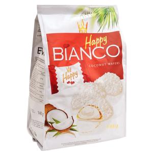 Oblátky HAPPY Bianco Red s kokosovou náplňou 140 g